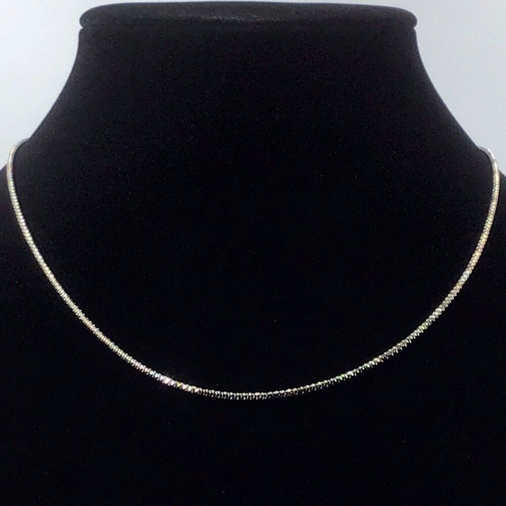 Sterling Silver Oxidized Snake Chain 6.9Gms 2mm 18” New